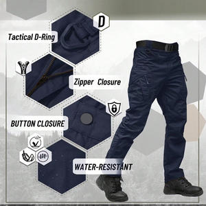 Pantalones DE TRABAJO Cargo personalizados para hombre con impresión de logotipo, pantalones multibolsillos duraderos para taller industrial y uso informal - Product Image 3