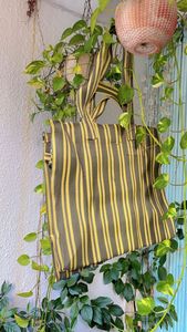 กระเป๋าช้อปปิ้งทำจากโพลีโพรพิลีนรีไซเคิลดีไซน์ลายขวางขนาดเล็กเป็นมิตรกับสิ่งแวดล้อม - Product Image 5