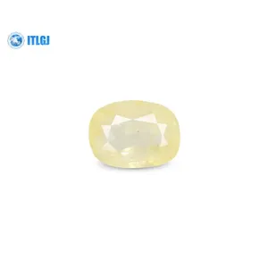 Zafiro Amarillo Natural de 7.63 Quilates (Pukhraj) - Gema Suelta con Corte Esmeralda Facetado - Product Image 1