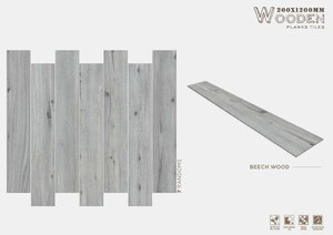 Indian Factory's Modern 200x1200 Azulejos de porcelana vitrificada Marrón antideslizante Morbi Tablón de madera Cerámica para piso Estilo rústico - Product Image 5