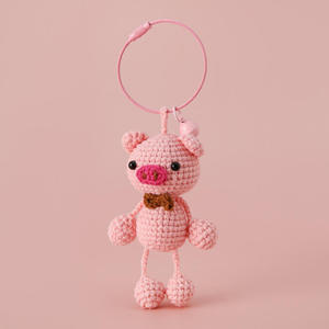 Nuevo Llavero de Ganchillo Hecho a Mano, Suave y Adorable, con Diseño de Animal de Hilo Esponjoso, Colgantes de Dibujos Animados, Set de Llaveros Tejidos para Regalos - Product Image 3