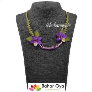 İğne Oyası Menekşe Kristali Kolye Collar de cristal de moda con diseño Moru - Product Image 1