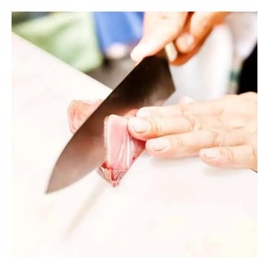 Chef profesional, cuchillo de cocina Santoku hecho a mano personalizado, hoja de acero D2 de alta calidad con Funda de cuero para chefs caseros - Product Image 2