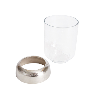 Eager Gold Metal & Glass Hurricane Votive Candle Holder Decoración DE MESA DE BODA Tall Hurricane Gold Candlestick Holder Candle Cover - Product Image 3