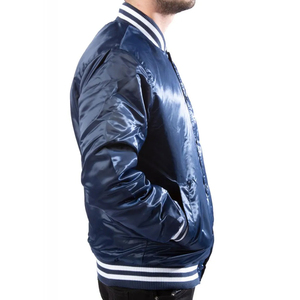 เสื้อเบสบอลวาร์ซิตี้แฟชั่น ผ้าซาตินโพลีเอสเตอร์ 100% พิมพ์ลายแบบซับลิเมชั่นตามสั่ง คุณภาพสูง ผ้าขนสัตว์สำหรับฤดูหนาว กันน้ำ ระบายอากาศได้ดี - Product Image 3