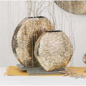 แจกันตั้งโต๊ะโลหะทองแดงโบราณสำหรับตกแต่งบ้านสไตล์ชนบทขัดเงาสีทองปรับแต่งรูปร่างและขนาดตามอัตราการวางเดิมพัน - Product Image 5