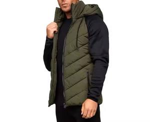 Veste matelassée en nylon mince de haute qualité, nouvelle conception, vente en gros personnalisée, mode masculine, sports de plein air, confortable, à capuche, hiver, soie - Product Image 2