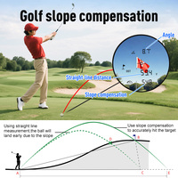 Télémètre laser de golf compact 600 m avec grossissement 6X, chargement Type-C, compensation de pente, personnalisation du logo