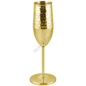 Copa de vino de acero inoxidable martillado - Product Image 2