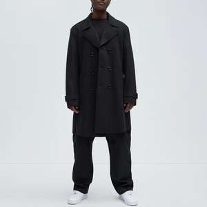 Manteau long en laine formel pour homme, double boutonnage, pour les affaires et les activités de plein air - Product Image 6