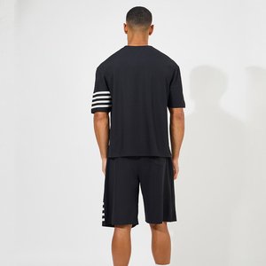 Novedades 2025, conjuntos de pantalones cortos en blanco de dos piezas a la moda para hombre, conjuntos de pantalones cortos de verano para hombre, conjunto de verano con logotipo personalizado para hombre - Product Image 2