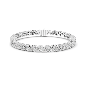 Bracelet tennis en diamants CVD de laboratoire 6,2 carats VVS-VS-EF, taille brillant rond, or 18 carats, 14 carats, 10 carats et argent 925, rose - Product Image 3