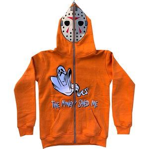 เสื้อฮู้ดผู้ชายผ้ากำมะหยี่ปักลายกรดซักได้กำหนดเอง - Product Image 4