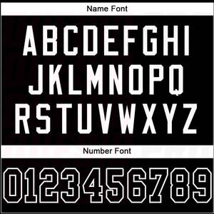 Maillot de football américain authentique en maille noire et blanche personnalisé, numéro d'équipe imprimé, nom brodé, maillot de football américain - Product Image 6