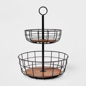 Bol sur piédestal en bois artisanal pour la présentation de fruits dans une cuisine rustique et comme pièce maîtresse élégante pour la décoration intérieure - Product Image 2