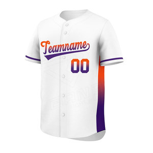 Maillot de baseball personnalisé, vêtements de sport, haute qualité, 100% polyester, anti-transpiration, antibactérien, séchage rapide, manches courtes - Product Image 1