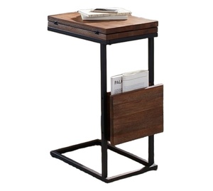 Table de meuble élégante pour maison, hôtel, Restaurant, salon, Table d'appoint, couleur noire, bois et métal, meubles élégants, Table basse - Product Image 2