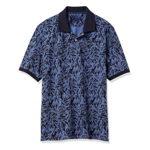 เสื้อโปโลสำหรับผู้ชาย, เสื้อโปโลผ้าฝ้าย100% แขนสามส่วนพิมพ์ลายเสื้อโปโลสีพื้นน้ำหนักเบา - Product Image 1