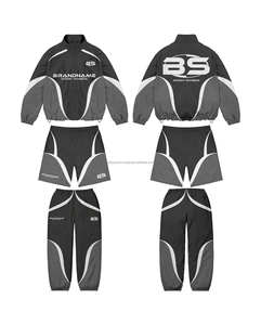 ชุดวอร์มไนลอนกันลมสำหรับผู้ชายชุดวอร์มผ้าไนลอนโพลีเอสเตอร์น้ำหนักเบากันน้ำโลโก้ออกแบบได้ตามต้องการขนาดพิเศษ - Product Image 5