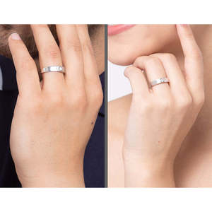NOVAMART Fine Platinum Rhodium-Plated Diamond & Zircon <b>Men's</b> <b>Ring</b> <b>Set</b> 925 Sterling Silver Perfect Gift Wholesale Export - Product Image 4