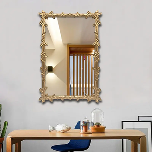 กระจกสำเร็จรูปสีทองติดผนังหนา5มม. ดีไซน์ทันสมัยกระจกตกแต่งบ้านที่สามารถปรับแต่งได้ - Product Image 6