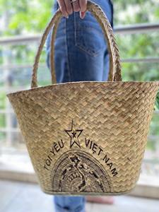 Sac de paille en herbe du Vietnam pour femmes, accessoire/sac de paille naturelle fait à la main pour le marché et le Shopping - Product Image 4