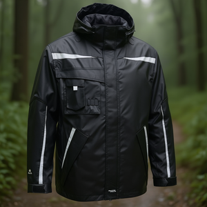 Chaqueta Impermeable XTREME para Trabajo, Talla L, Negra, Colección Elka Rainwear - Product Image 3