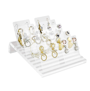 Présentoir de boucles d'oreilles en acrylique moderne Organisateur de bijoux pour filles Accessoires de bijoux pour femmes Porte-boucles d'oreilles Support de bijoux - Product Image 1
