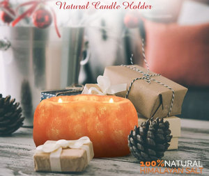 2025 Haute Qualité Conception Personnalisée Himalaya Rose Sel Bougeoir De Luxe Naturel À La Main Décor À La Maison - Product Image 4