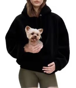 Sweatshirts à capuche pour femmes, en molleton, décontractés, streetwear, épaules tombantes, respirants, écologiques, tricotés - Product Image 2