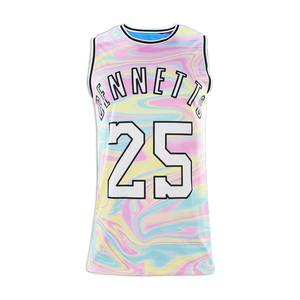 Maillot de basket-ball réversible Laker pour hommes ensemble de sublimation numérique personnalisé avec logo design respirant pour enfants - Product Image 3