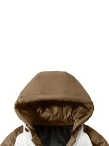 Chaqueta acolchada de invierno para hombre personalizada superventas, nueva chaqueta de cuero con decoración de piel, servicio OEM - Product Image 2