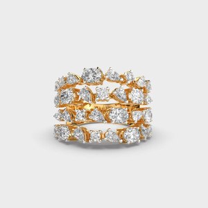 Queen Elizabeth Royal Wide Band 2.5 Carat Pear Round Oval Cut Lgvhab Grown <b>Diamond</b> Unique Engagement Ring Fine <b>Jewelry</b> Wholesale - Product Image 1