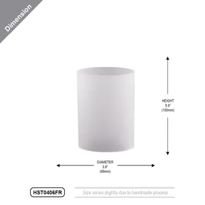 HST0406FR - Frosted Glass <b>Hurricane</b> <b>Candle</b> Shade Chimney Tube [No Bottom] - 4 x 6 - Product Image 6