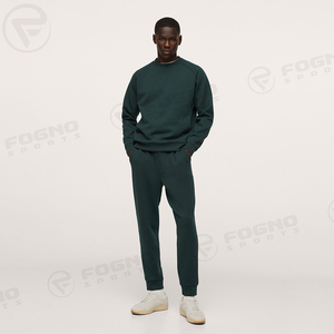 Sweat-shirt pour homme 100% coton, vente en gros, sweat-shirt décontracté pour homme à col rond uni, avec poches, streetwear, pull basique - Product Image 4