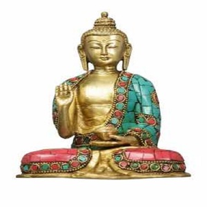 Estatua de Buda de Latón Antiguo Hecha a Mano, Elegante Escultura India Tibetana, Ideal para Meditación, Decoración del Hogar y Ambiente Espiritual - Product Image 1