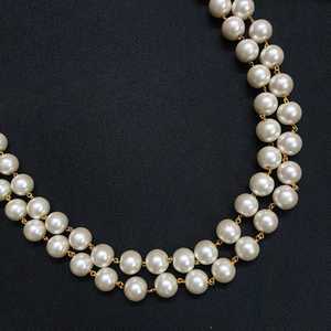 Collar elegante con cuentas de perlas de dos capas para mujer, collar de boda étnico de diseñador indio, joyería para mujer y Niña - Product Image 3