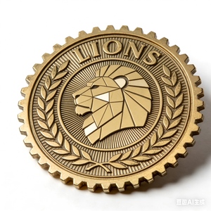 Insignia Conmemorativa Personalizada de Aleación de Zinc con Esmalte Duro y Diseño Moderno para Eventos del Club Lions, Venta al Por Mayor - Product Image 3