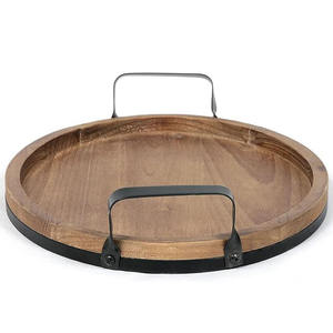 Top meilleure qualité moderne luxe en bois plateau de service plateau taille personnalisée peint à la main thé café collations utilisation polyvalente - Product Image 5