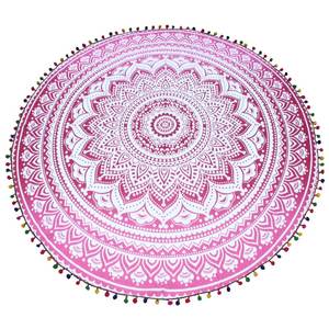 Tapiz redondo de Mandala Ombre impreso, decoración del hogar, tapices indios de algodón para colgar en la pared, tapiz redondo de Mandala Oem - Product Image 1