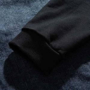 Vêtements pour hommes Vintage Biker Casual Denim Jackets Hooded Fashion Hoodie Streetwear Denim Coats for Male Patchwork - Product Image 4