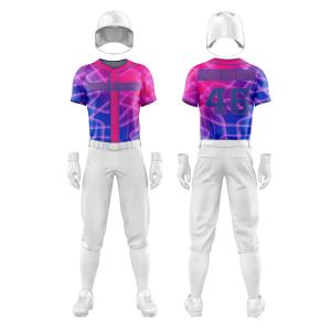 เสื้อเบสบอลมืออาชีพผ้าเจอร์ซีย์สีตัดกันพิมพ์ลายเปล่าพิมพ์ซับลิเมชันขนาดพลัสไซส์ - Product Image 5