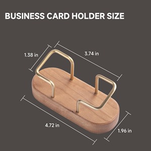 ขาตั้งนามบัตรลวดสีทองพร้อมฐานไม้สไตล์พรีเมี่ยมที่วางแสดงบนโต๊ะสำหรับสำนักงานการต้อนรับหรือการประชุม - Product Image 6