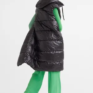 تصميم جديد معطف نسائي طويل جاكيت نسائي منفوش مع شعار مخصص سترة منفوشة مخصصة للكبار تصنيع خاص