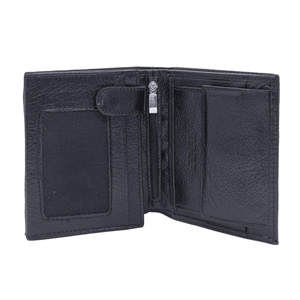 Cartera de cuero minimalista para hombre 2024, PU personalizada de alta calidad, tamaño de viaje pequeño, cierre abierto, patrón de rayas, forro de poliéster - Product Image 1