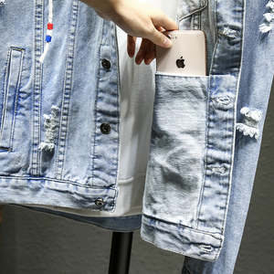 แจ็กเก็ตยีนส์สำหรับผู้ชายเสื้อผ้าคอตตอน100% เสื้อแจ็กเก็ตยีนส์สำหรับฤดูหนาวงานตามสั่ง - Product Image 3