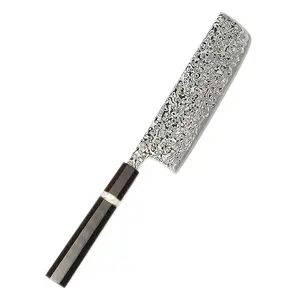 Top Sale 5.5 Inches Cleaver Knife Damascus Steel Blade and Wood Handle | Leather Sheath Available| Wholesale Knives