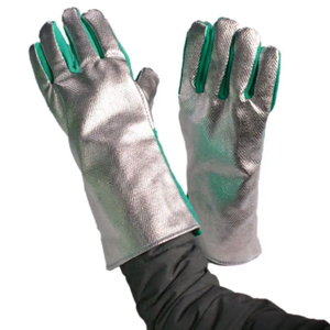Gants de soudage en cuir respirants et résistants à la chaleur, couleur unie, pour l'extérieur – Meilleure vente de vêtements de travail - Product Image 3