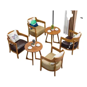 Meja kayu dan kursi Set OEM kualitas bagus meja Solid dan kursi untuk ruang makan dengan harga pabrik
