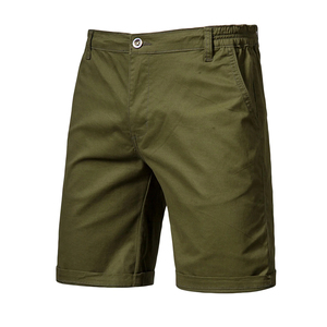 Pantalones cortos chinos de color sólido, ajustados y casuales para hombre, diseño personalizado, pantalones cortos elegantes para entrenamiento. - Product Image 3